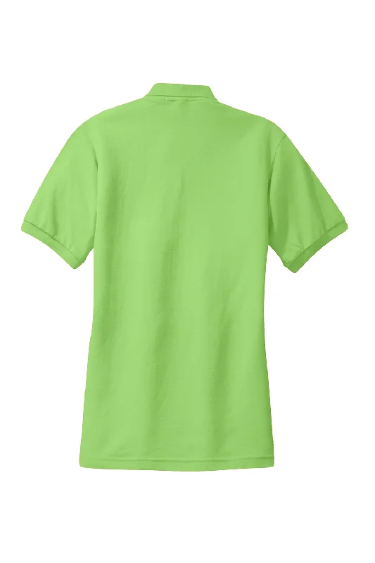 Port Authority Womens Silk Touch Wrinkle Resistant Short Sleeve Polo Shirt - Lime Green