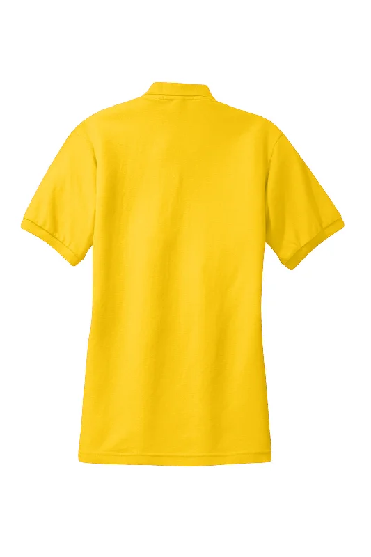 Port Authority Womens Silk Touch Wrinkle Resistant Short Sleeve Polo Shirt - Sunflower Yellow