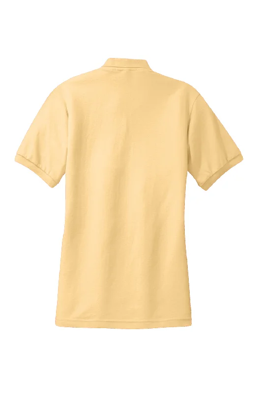 Port Authority Womens Silk Touch Wrinkle Resistant Short Sleeve Polo Shirt - Banana Yellow