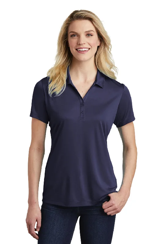 Sport-Tek Womens Competitor Moisture Wicking Short Sleeve Polo Shirt - True Navy Blue