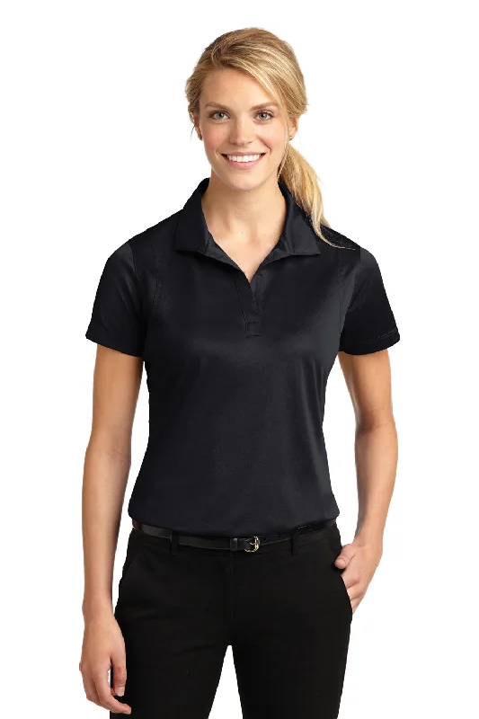 Sport-Tek Womens Sport-Wick Moisture Wicking Short Sleeve Polo Shirt - Black