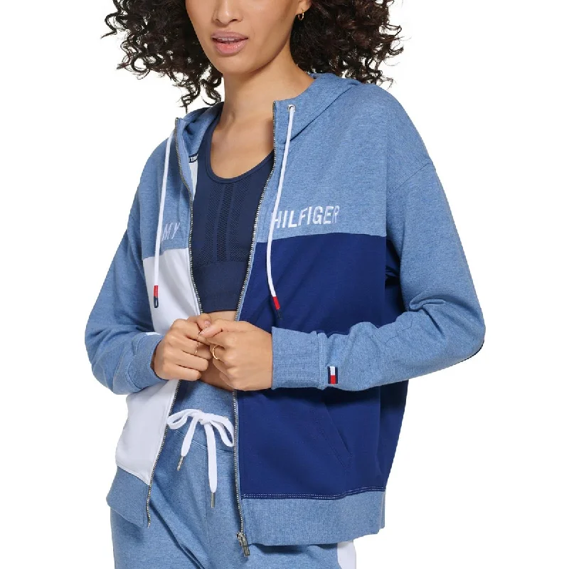 Tommy Hilfiger Sport Womens Logo Long Sleeve Zip Hoodie