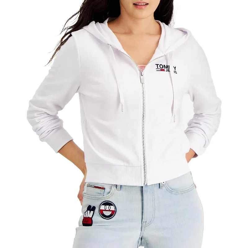 Tommy Jeans Womens Logo Full-Zip Hoodie