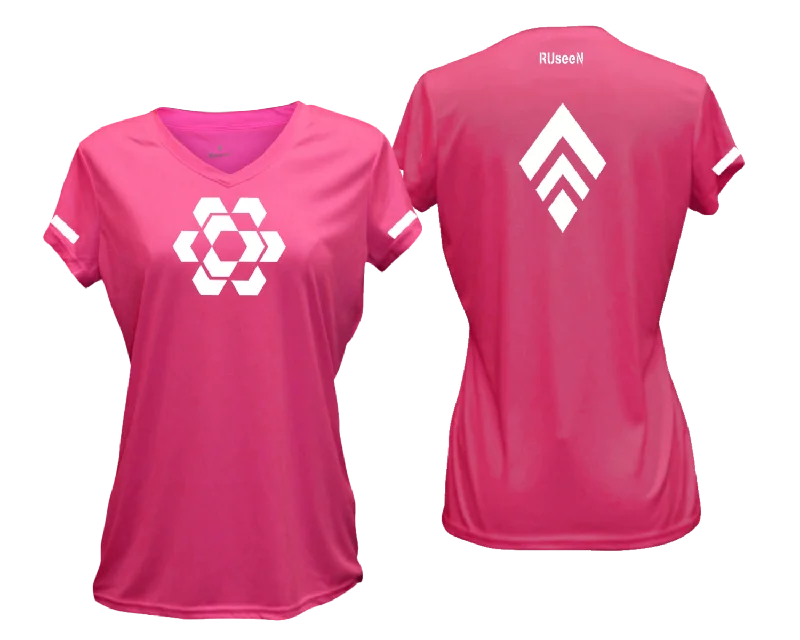 Women's Reflective Short Sleeve Shirt - Diamond Hexagon Combo