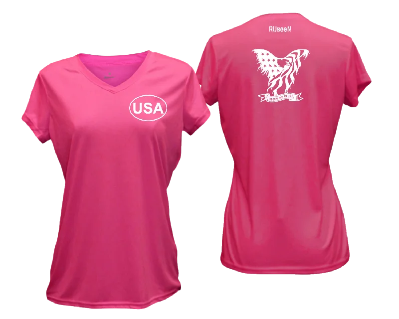 Women's Reflective Short Sleeve Shirt - In God We Trust