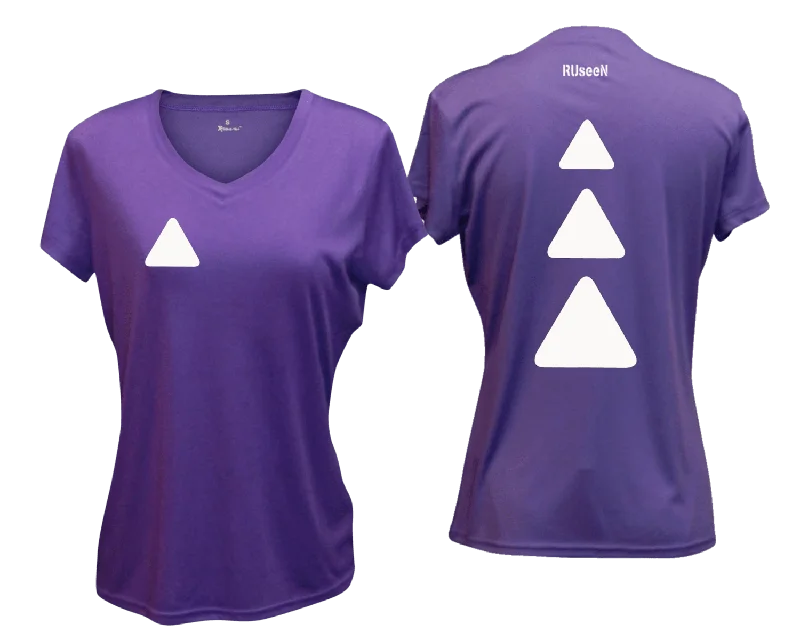 Women's Reflective Short Sleeve Shirt - Triangles